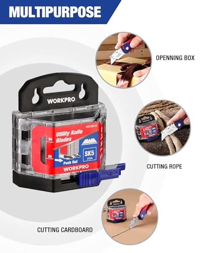 WORKPRO 50-Pack Utility Knife Blades with Dispenser — view 3