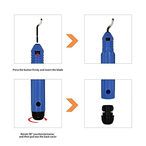 Deburring Tool Kit, a Anti-Slip Handle and Pack of 10 BS1010 Deburring Blades, for Wood, Metal, Plastic, Aluminum, Copper and Steel — view 4