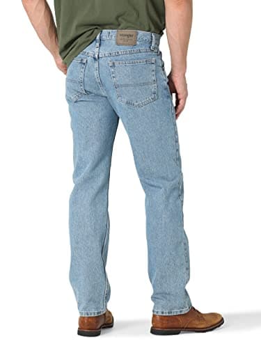 Wrangler Authentics Men's Classic 5-Pocket Regular Fit Cotton Jean, Light Stonewash, 30W x 32L — view 4