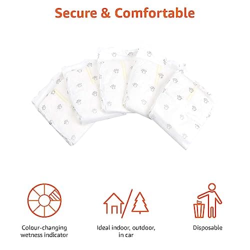 Amazon Basics Dog and Puppy Pee Pads with 5-Layer Leak-Proof Design and Super Absorbent Surface for Potty Training, Odor-Control Carbon, XL Size, 28 x 34 Inch - Pack of 50, Gray — view 2