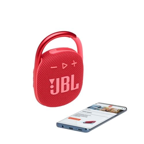 JBL Clip 4 - Portable Mini Bluetooth Speaker, big audio and punchy bass, integrated carabiner, IP67 waterproof and dustproof, 10 hours of playtime, speaker for home, outdoor and travel (Red) — view 2