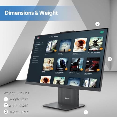 Lenovo 24" Touchscreen IdeaCentre All-in-One Desktop Computer • 6-core AMD Ryzen 5 Processor • 16GB DDR5 • 512GB SSD • Wireless KB&Mouse • Wireless Charging Base • Windows 11 — view 8