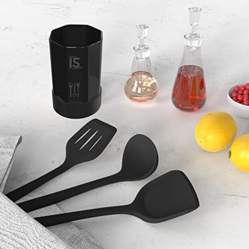 Silicone Cooking Utensils Set - 446°F Heat Resistant Kitchen Utensils,Turner Tongs,Spatula,Spoon,Brush,Whisk,Kitchen Utensil Gadgets Tools Set for Nonstick Cookware,Dishwasher Safe (BPA Free) — view 8