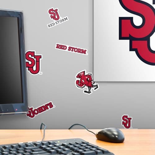 St.Johns University Spirit Logos 50ct Vinyl Large Deluxe Stickers Variety Pack - Laptop, Water Bottle, Scrapbooking, Tablet, Skateboard, Indoor/Outdoor — view 5