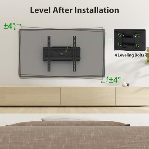 USX MOUNT Full Motion TV Wall Mount for Most 32-70 inch TVs up to 99 lbs, Wall Mount Bracket with Dual Articulating Arms, Swivel, Tilt, Max VESA 400x400mm, TV Mount Fits 12”/16” Wood Studs — view 3