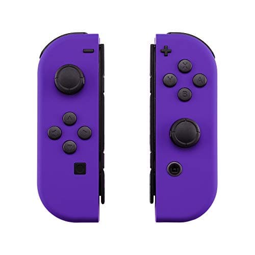 eXtremeRate Soft Touch Grip Purple Joycon Handheld Controller Housing with Full Set Buttons, DIY Replacement Shell Case for Nintendo Switch & Switch OLED Model Joy-Con – Console Shell NOT Included — view 8