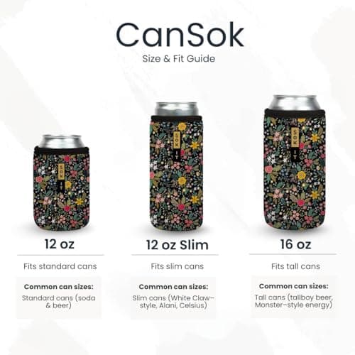 Sok It CanSok Sleeve for Beer & Soda Insulated Neoprene Cover (Beachside Bliss, 12oz Slim Can Sleeve) — view 4