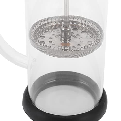 Rengue Glass French Press Stainless Steel Coffee Maker with Accent Filter for Home Office Camping (600ML Cover)