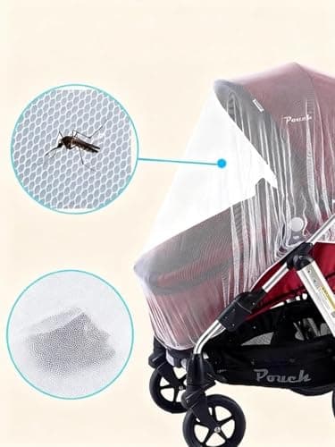 Full Coverage Insect Protection Baby Stroller Mosquito Net Portable Bug Shield for Outdoor Use — view 3
