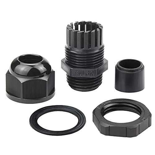 XHF 10 Pcs 1/2" IP68 Strain Relief Nylon Cord Grip Waterproof NPT Cable Glands Adjustable UL Listed and RoHS Compliant (Black) — view 3