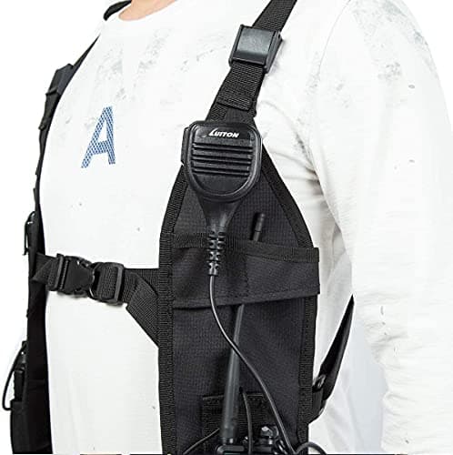 Radio Shoulder Harness Holster Chest Holder Universal Vest Rig for Police Firefighter Search Rescue Essentials Two Way Radio Holster 1 Pack — view 3