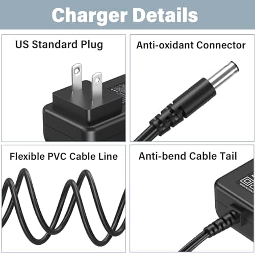 21V Mini Chainsaw Charger Fit for Saker Small Portable Handheld Electric Chain Saw, Power Cord AC Adapter for Saker Mini Chainsaw SK1804D 20V Battery, Universal Small Chain Saw Power Supply — view 5