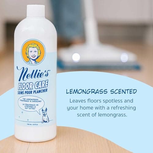 Nellie's Floor Care - Plant-Based Cleaner for Hardwood, Tile, Ceramic, and More - Removes Household Dirt and Odors - Refreshing Lemongrass Scent (25 fl oz) - Made in Canada — view 2