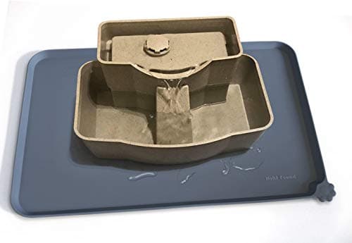 Hoki Found -Waterproof Pet Feeding Mats with High Lips - Multiple Size and Colors for Dogs, Cats & Others-G — view 3