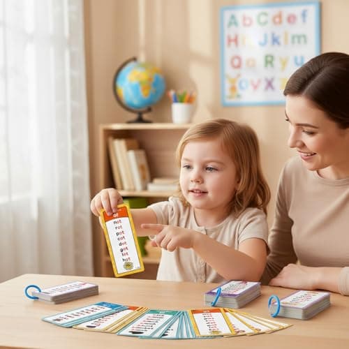 Learn to Read Phonics Flash Cards - 60 Double-Sided Cards with Alphabet, Sight Words, Colors & Animals — view 5