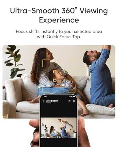 eufy Indoor Cam E30, Latest Generation, 4K UHD Security Camera, 360 Pan-Tilt, Color Night Vision, AI Detection for Human/Pet/Audio/Crying, Human/Pet Auto Tracking, Works with Homekit, Black — view 2