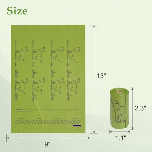 240 Count Lavender Scented 13” x 9” Dog Poop Bags Rolls, Leakproof Strong & Sturdy Waste Bags for Doggie Cat Pet — view 4