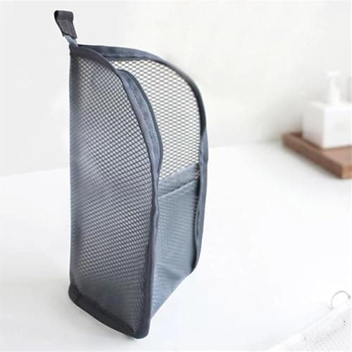 Standing Toiletry Bag - Portable Foldable with Hanging Hook, EVA Clear Waterproof for Travel, Home, Bathroom and Makeup, Lightweight Organizer (White, 2 Pcs) — view 4