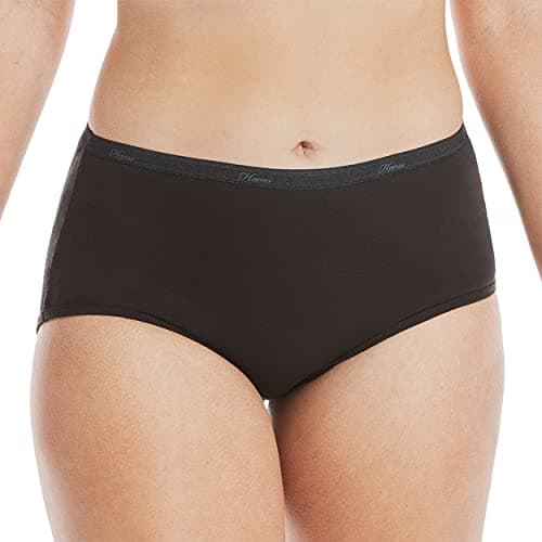 Hanes womens Cotton Brief Underwear, 10 Pack - Brief Black, 8 US