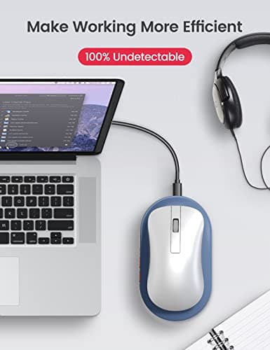 Vaydeer Ultra Slim Mouse Mover, Air 3 Mouse Jiggler with Adjustable Running Timer, Undetectable & Noiseless, Simulates Realistic Movement, Driver-Free Shaker for Keeping The PC Active (Dark Green) — view 5