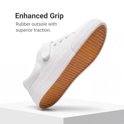 DREAM PAIRS Kids Toddler Sneakers Boys Girls Casual Canvas School Shoes,Size 11 Little Kid,All White,SKFN26001K — view 5