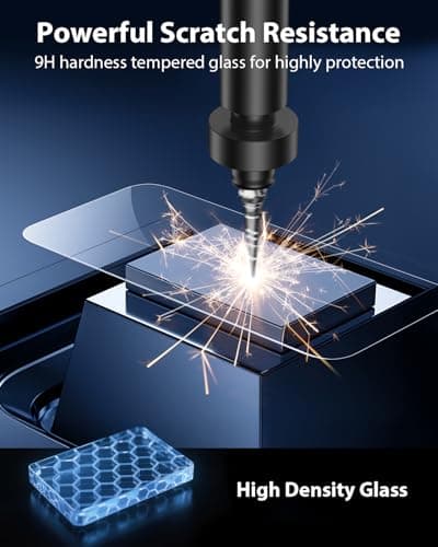 Mkeke 3 Pack Screen Protector for iPhone 17 Pro Max 6.9"，[9H+ Tempered Glass] [Easy Installation Frame][Military-Grade Drop Protection] HD Clear, Anti-Scratch, Bubble Free — view 3