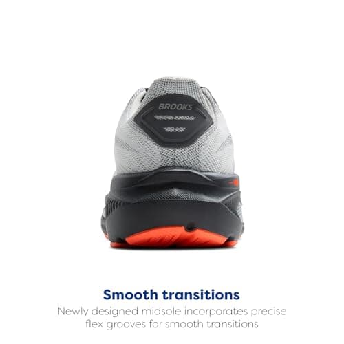 Brooks Men’s Ghost 17 Neutral Running Shoe - Oyster Mushroom/Orange/Ebony - 10.5 Wide — view 2