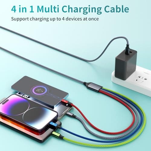 USB C Multi Charging Cable, 4 in 1 Charging Cords with Dual USB C Ports — view 5