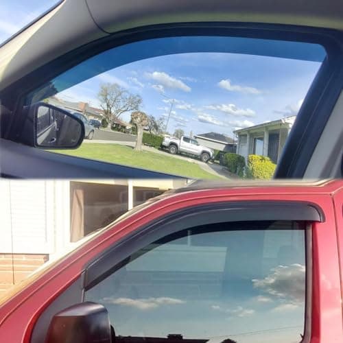 Deebior Side Wind Deflector, 4pc Out-Channel Rain Guards, Smoke Window Visors fit for 2007-2014 Chevy Silverado/GMC Sierra 1500/2500HD/3500HD Crew Cab, 07-14 Yukon XL/Suburban/Avalanche 94515 — view 3