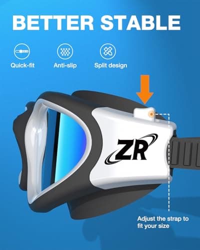 ZIONOR Swimming Goggles G1 Polarized Swim Goggles UV Protection Watertight Anti-Fog Adjustable Strap Comfort fit for Unisex Adult Men and Women-White Frame Gold Lens — view 5
