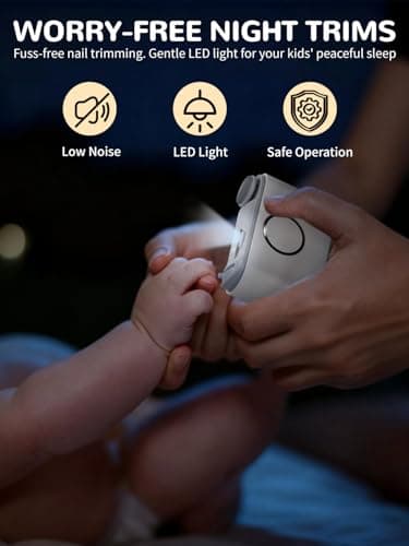 ONEDONE Electric Nail Clipper - 3-in-1 Rechargeable Baby Nail Trimmer Electric Nail File with Dual Blades 3 Speeds Fingernail Grinder Safe for Baby Women Seniors w/Ingrown Toenail Clippers — view 5