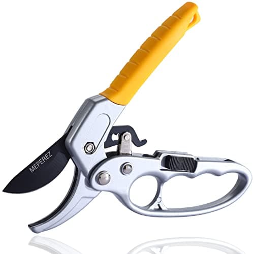 MEPEREZ Premium Germany - Steel Pruning Shears, Work 3 Times Easier, Pruners Heady Duty, Sharp Garden Clippers Cuting Florist Flower, Hedge, Herb, Rose, Indoor Live Plants, Arthritis Weak Hand Snips — view 8