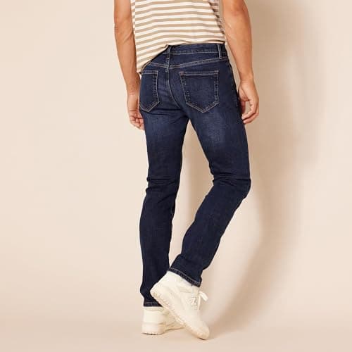 Amazon Essentials Men's Standard Slim-Fit Stretch Jean, Dark Vintage, 31W x 34L — view 2