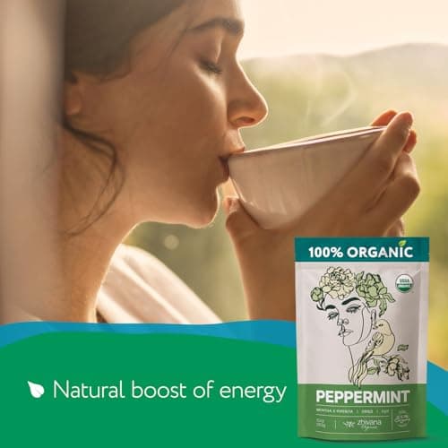 Organic Peppermint Tea Loose Leaf - Mint Tea - Energy Without Caffeine 3 oz — view 2