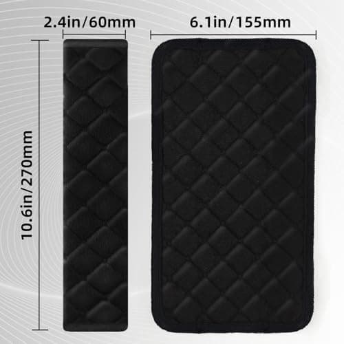 2Pcs Car Seat Belt Padding10.6In (27cm) Car Seat Belt Shoulder Strap Cover Car Accessories Interior,Soft Shoulder Strap Covers Seat Belt Protector Make Neck and Shoulders More Comfortable(Black) — view 2