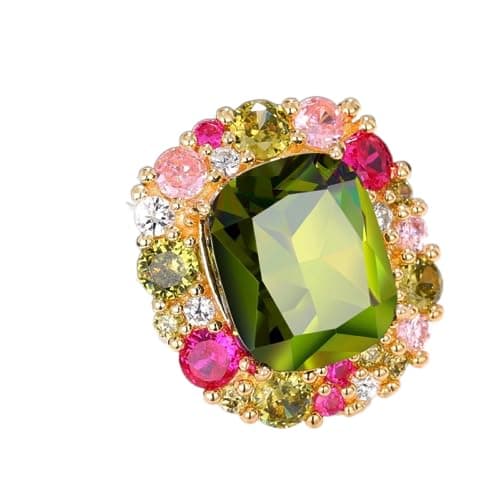 Viyuroyk 925 sterling silver Shiny multi-colored diamond Wedding ring Engagement ring Cubic Zirconia Diamond Rings Clothing, Shoes & Jewelry Women Jewelry Rings Statement (US Code 10)