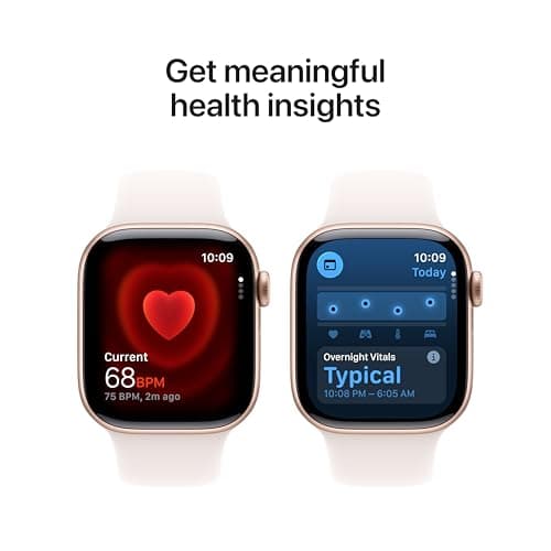 Apple Watch Series 11 [GPS 42mm] Smartwatch with Rose Gold Aluminum Case with Light Blush Sport Band - S/M. Sleep Score, Fitness Tracker, Health Monitoring, Always-On Display, Water Resistant — view 4