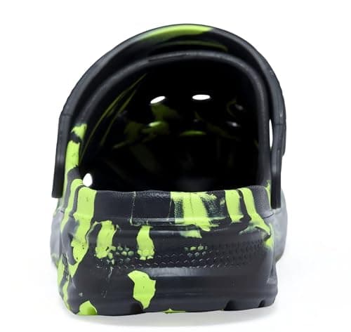 Amsatas Men and Women Unisex Garden Marble Pattern Clogs Shoes Black and Green40 — view 4
