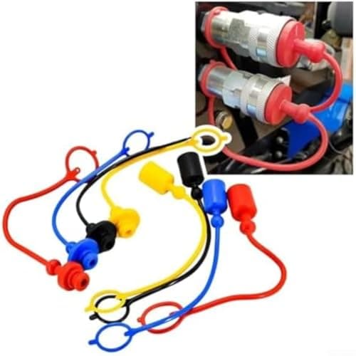 AugustknowU Hydraulic Dust 20 Pack for ISO7241A Couplers Male Dust and Female Covers Designed to Resist Oil, Chemicals, and Temperature Variations (1/4) — view 4