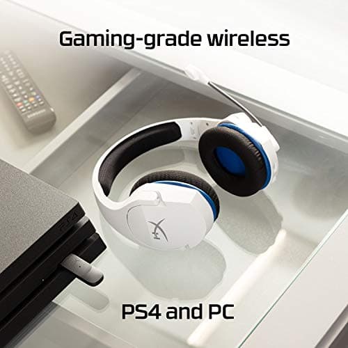 HyperX HHSS1C-KB-WT/G Cloud Stinger Core – Wireless Gaming Headset, for PS4, PS5, PC, Lightweight, Durable Steel Sliders, Noise-Cancelling Microphone - White — view 2