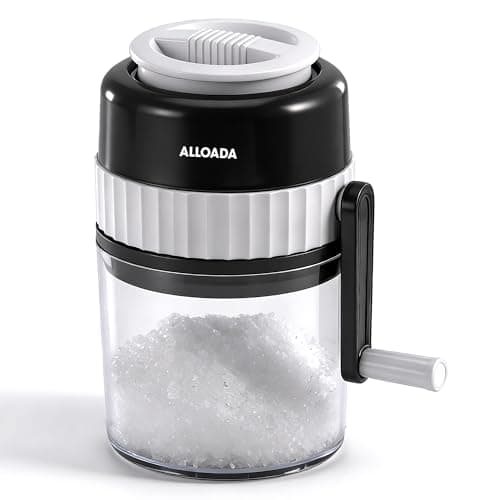 Alloada Hand Crank Snow Cone Machine for Quick Fluffy Shaved Ice Snowcones