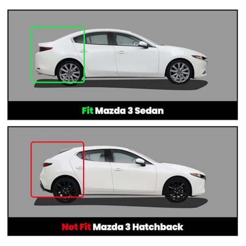 LASFIT Floor Mats & Cargo Liner for Mazda 3 2019-2026(Only fit Sedan AWD & FWD),Dual Anti-Slip & Deep Dish Custom All Weather TPE Waterproof Car Mat & Trunk Mats for Mazda 3 2019-2026 Accessories