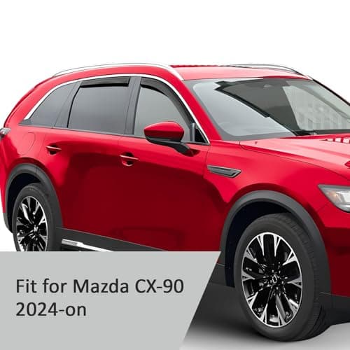 Voron Glass in-Channel Extra Durable Rain Guards for Mazda CX-90 2024-2026, Window Deflectors, Vent Window Visors, 4 Pieces - 200685 — view 4