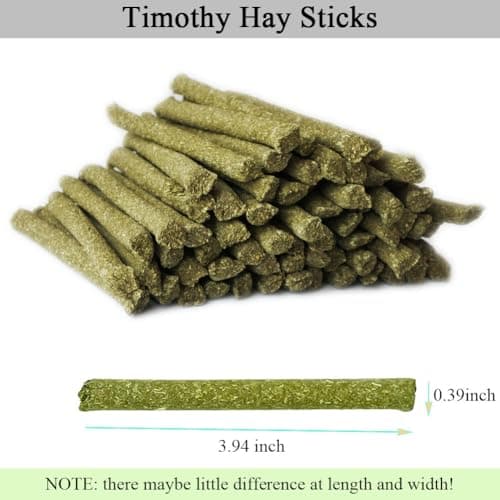 LISSION Timothy Hay Sticks, 100 PCS Molar Sticks, Natural Timothy Grass Chew Toys, for Rabbit, Hamster, Bunny, Guinea Pig, Chinchilla, Small Animal Molar Snacks — view 4
