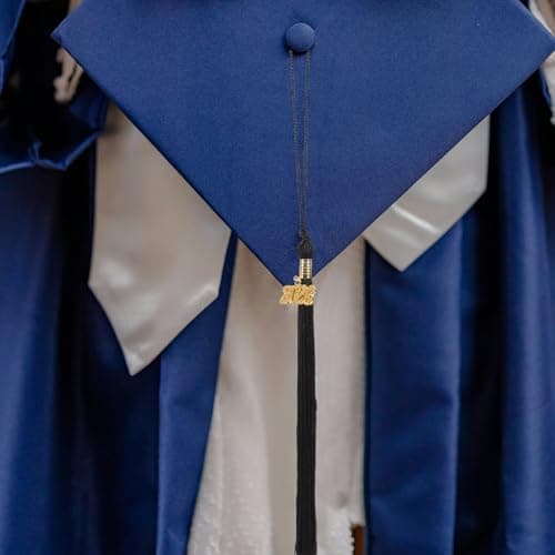 MAGICLULU 10pcs 2026 Graduation Tassels with Gold Year Charm, Black Academic Hat Fringe for Ceremony, Polyester Cap Accessories for High School College University — view 7