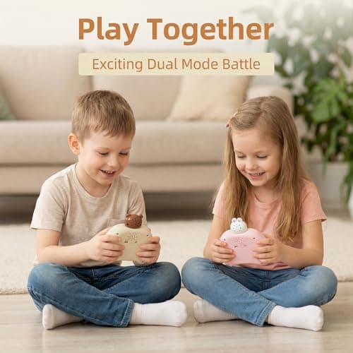 Electronic Pop It Game with LED Screen - 2-Player Online Bubble Pop Fidget Toy, Brain Training STEM Game for Kids 3-12, Anti-Anxiety Sensory Toy, Educational Birthday Gift for Boys Girls（（Brown） — view 2