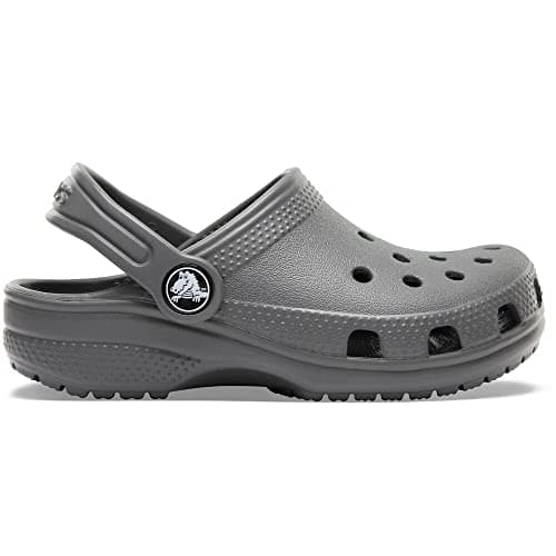 Crocs Unisex-Child Classic Clogs, Slate Grey/Slate Grey, 12 Little Kid