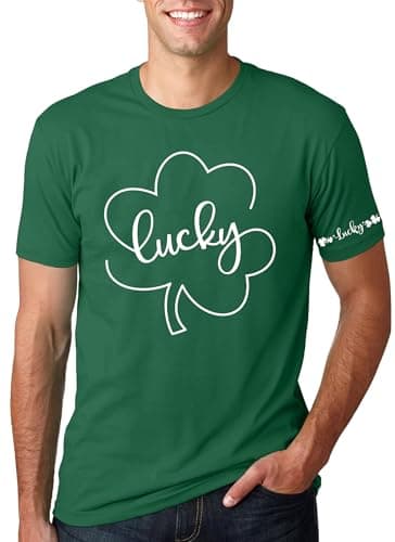 MEESHEEP St Patricks Day Shirt Men Lucky Irish Shamrock Tshirt Green Short Sleeve