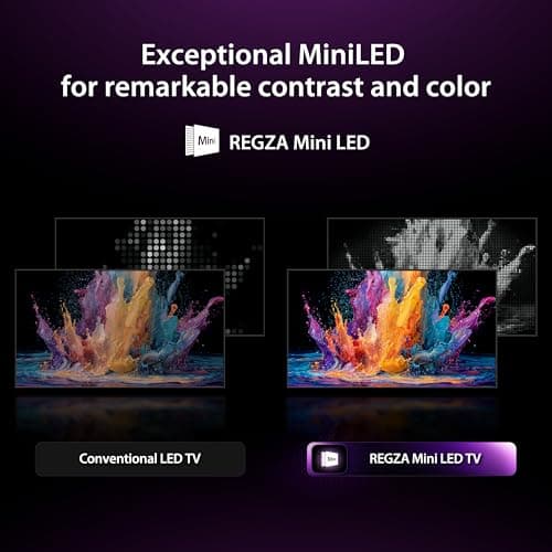 Toshiba 65" Class Z670R Series Mini-LED 4K UHD Smart Fire TV (65Z670R, 2026 New) - QLED, Native 144Hz, HDR10+, Dolby Vision IQ, REGZA Engine Zri, Dolby Atmos, Game Mode Pro, ALLM, Alexa Built-in — view 3