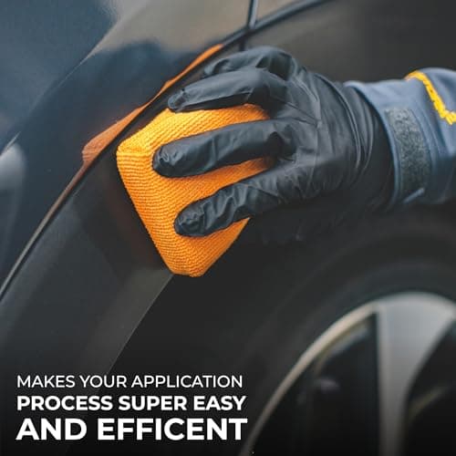 The Rag Company - The Pearl Microfiber Detailing Applicator Sponges (6-Pack) Versatile Detailing Tool, Excellent for Applying Wax, Sealants, Coatings and Other Automotive Products, 3in x 5in, Orange — view 2